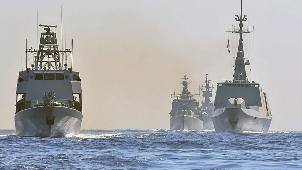 الأسطول اليوناني في بحر إيجه.صورة.تويتر