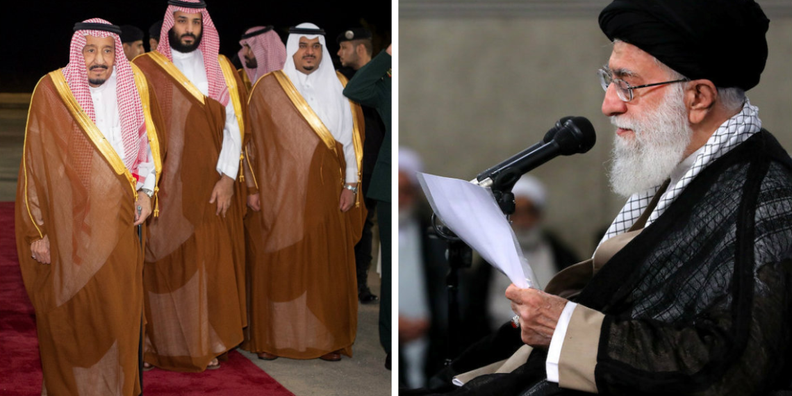 سلمان بن عبدالعزيز و خامئني. صورة. عربي بوست.