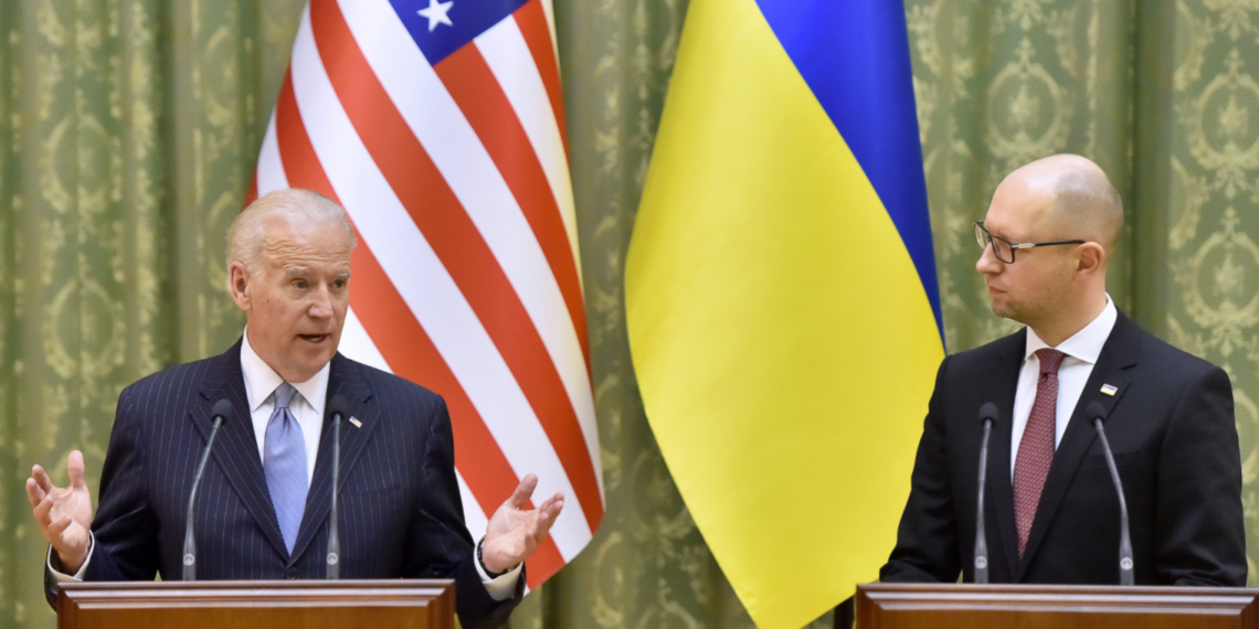 بايدن في زيارة سابقة إلى أوكرانيا.صورة. أ ف ب