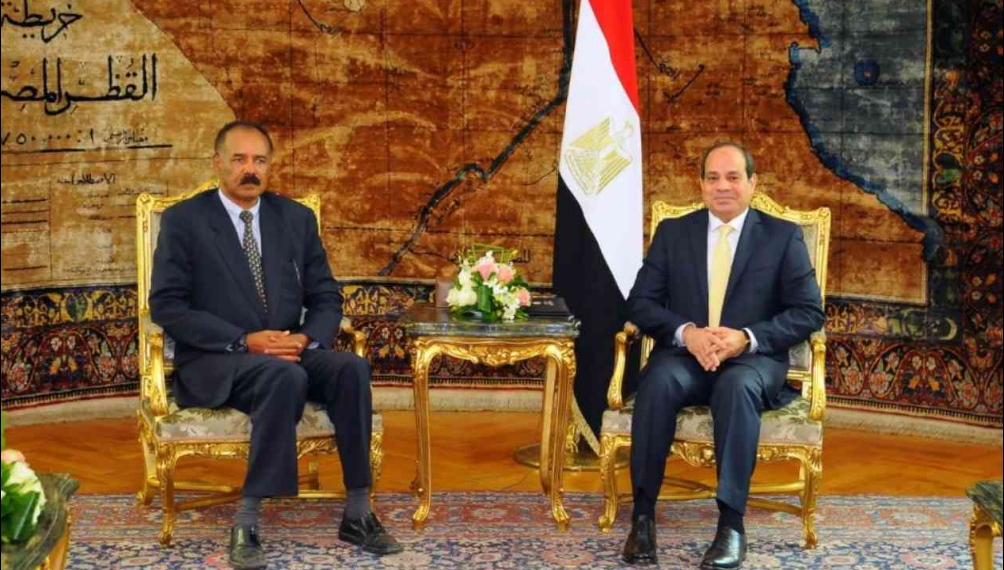 الرئيس المصري و الأريتري. صورة. د ب أ