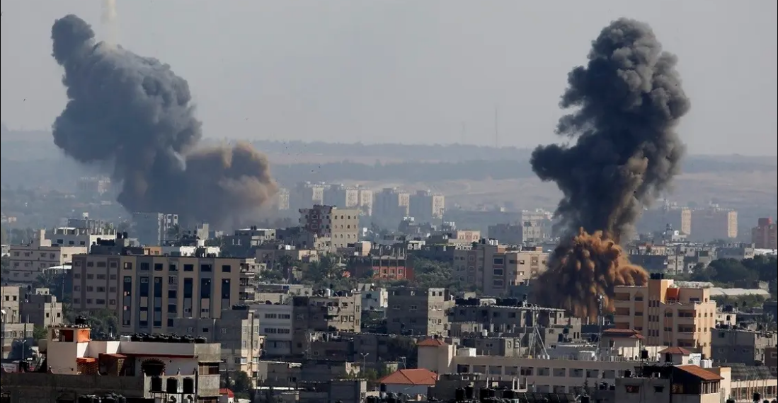 قصف غزة. صورة. العربية نت
