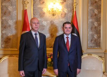 الرئيس التونسي قيس سعيد،ورئيس الحكومة الليبية عبد الحميد الدبيبة.صورة.العربية نت