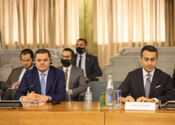 وزير الخارجية الإيطالي و الدبيبة. صورة. وال