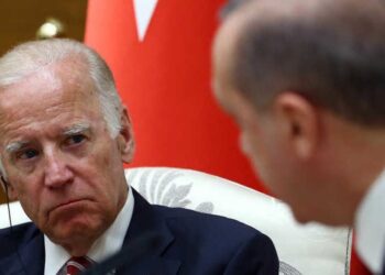 الرئيس الأمريكي جو بايدن، ونظيره التركي رجب طيب أردوغان.صورة.AFP