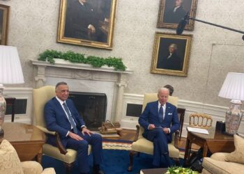 الرئيس الأمريكي جوزيف بايدن، ورئيس وزراء العراق، مصطفى الكاظمي.صورة.الحرة