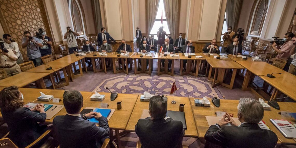 جانب من المفاوضات المصرية - التركية.صورة.AFP