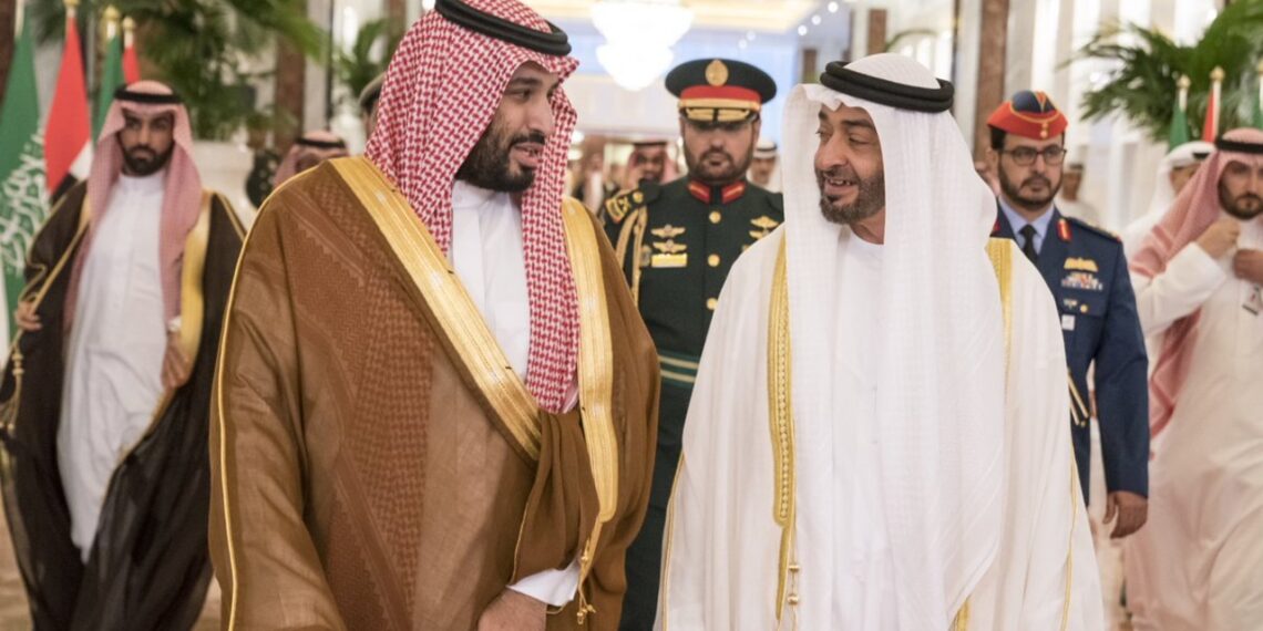 ولي العهد السعودي محمد بن سلمان، وولي عهد أبو ظبي محمد بن زايد.صورة.العربية نت
