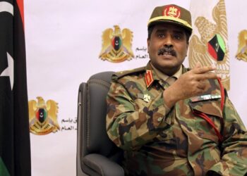 اللواء أحمد المسماري، الناطق باسم القيادة العامة للقوات المسلحة العربية الليبية.صورة.رياليست