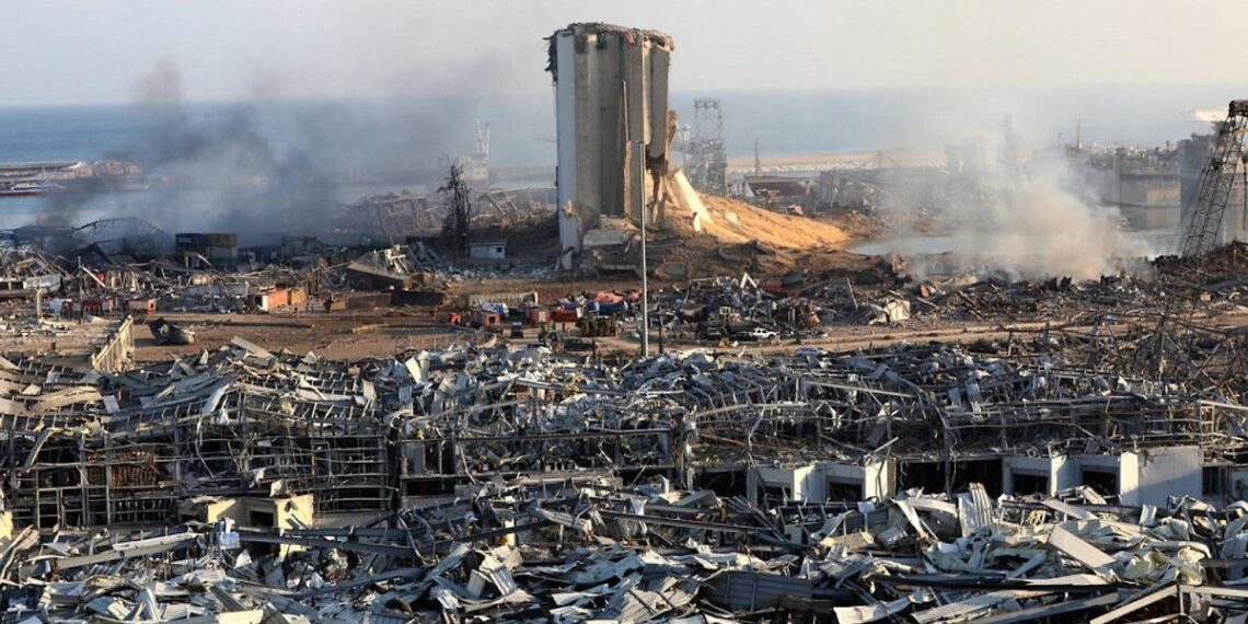 مرفأ بيروت بعد الانفجار.صورة.فرانس 24