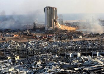 مرفأ بيروت بعد الانفجار.صورة.فرانس 24