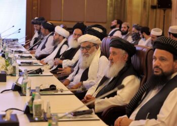 جانب من مفاوضات الدوحة.صورة.ميدل إيست أونلاين