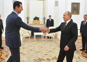 الرئيس الروسي فلاديمير بوتين، ونظيره السوري، بشار الأسد.صورة.سبوتيك