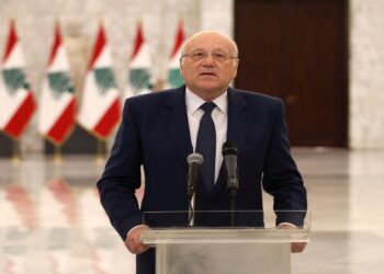 رئيس الوزراء اللبناني، نجيب ميقاتي.صورة.رويترز