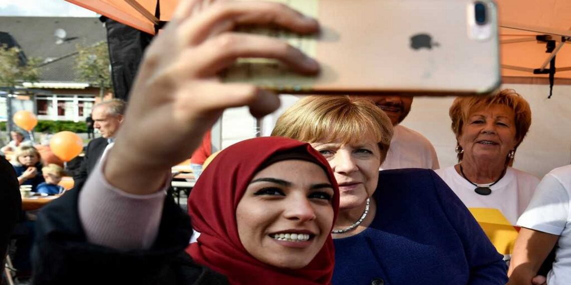 المستشارة الألمانية المنتهية ولايتها أنجيلا ميركل.صورة.AFP