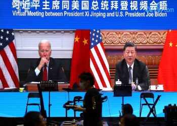 الرئيس الصيني، شي جين بينغ، ونظيره الأمريكي، جوزيف بايدن.صورة.رويترز