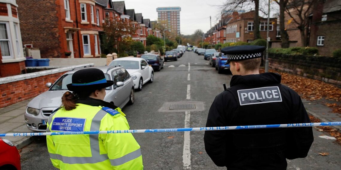 مكان التفجير في ليفربول.صورة.رويترز