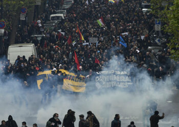 جانب من مظاهرات في فرنسا 2020.صورة.سبوتنيك