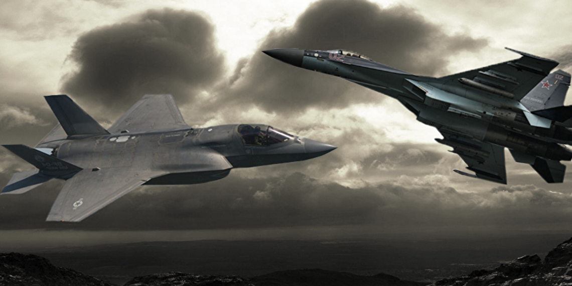 إف-35 الأميركية وسو-35 الروسية.صورة.سبوتنيك