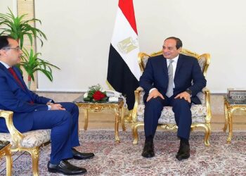 الرئيس المصري عبد الفتاح السيسي، ورئيس الوزراء، مصطفى مدبولي.صورة.سبوتنيك