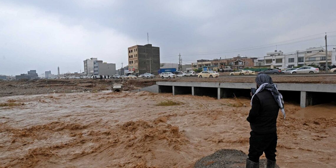 جانب من سيول أربيل.صورة.AFP