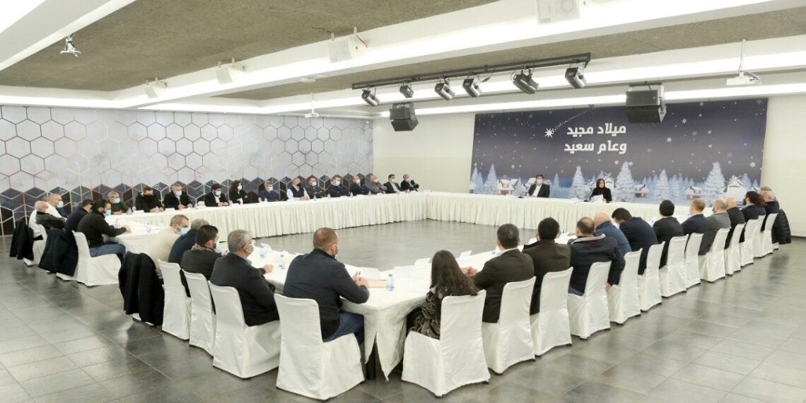 اجتماع الانتخابات النيابية في معراب.صورة. موقع حزب القوات