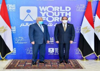 الرئيس المصري، عبد الفتاح السيسي، ونظيره الفلسطيني، محمود عباس.صورة.الرئاسة المصرية.