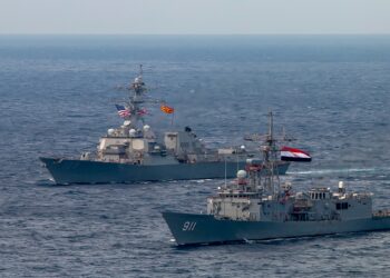 تدريبات مصرية أمريكية في البحر الأحمر.صورة.تويتر