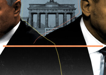 الرئيس الروسي فلاديمير بوتين، ومستشار ألمانيا، اولاف شولتز.صورة.THEWEEK.COM