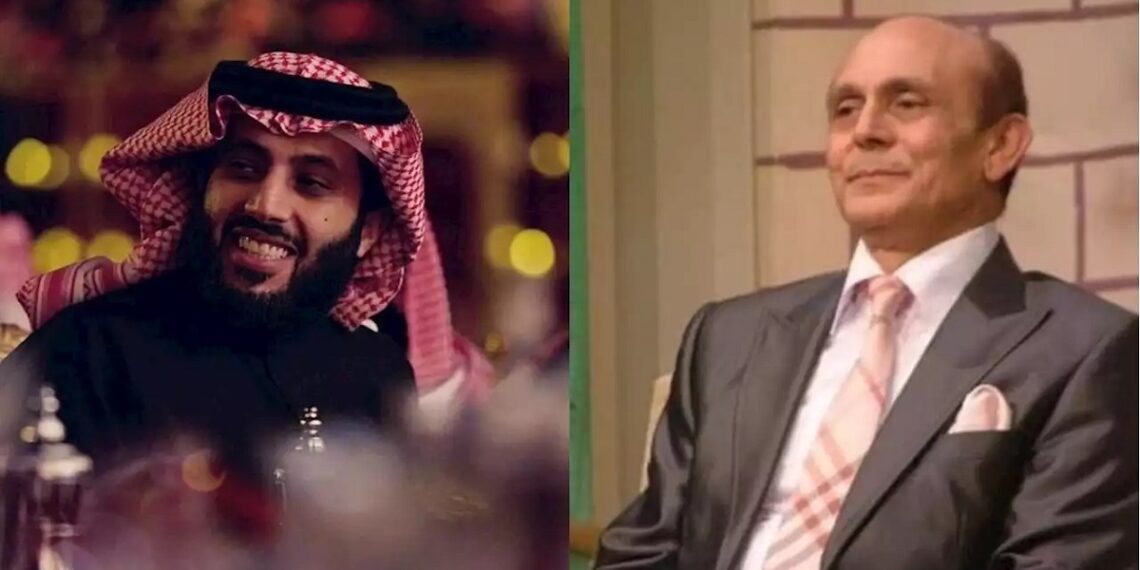 الممثل المصري، محمد صبحي، ورئيس هيئة الترفيه السعودية، تركي آل الشيخ.صورة.تويتر
