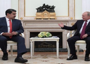 الرئيس الروسي فلاديمير بوتين، ونظيره الفنزويلي، نيكولاس مادورو.صورة.روسيا اليوم