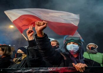 جانب من احتجاجات بولندا.صورة.تويتر