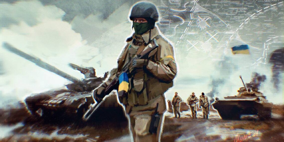 رسم تعبيري للجيش الأوكراني.صورة.FAN