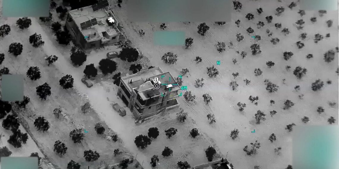 رصد مخبأ الإرهابي القرشي في أطمة بريف ادلب. صورة.AFP