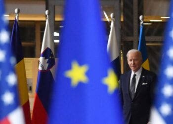 الرئيس الأمريكي، جو بايدن خلال جولته إلى أوروبا.صورة.AFP