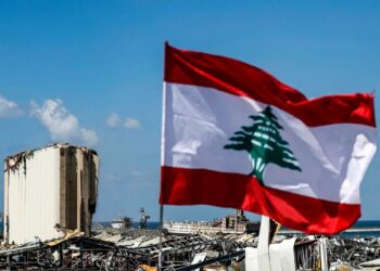 صوامع القمح المدمرة في مرفأ بيروت.صورة.GETTY