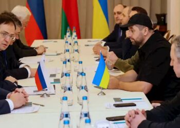 جانب من المفاوضات الروسية الأوكرانية.صورة.AFP