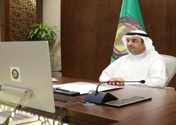 نايف فلاح مبارك الحجرف الأمين العام لمجلس التعاون لدول الخليج العربية.صورة.رويترز