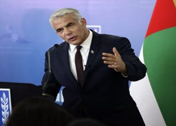 وزير الخارجية الإسرائيلي يائير لابيد.صورة.AFP