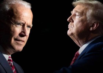 الرئيس الأمريكي، جو بايدن، وسلفه دونالد ترامب.صورة.تويتر