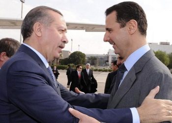 الرئيس الروسي، بشار الأسد، ونظيره التركي رجب طيب أردوغان قبل قطع العلاقات العام 2011.صورة.تويتر