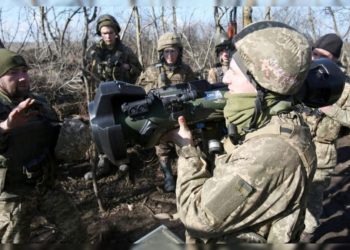 قوات بريطانية وأوكرانية في لفيف.صورة.AFP