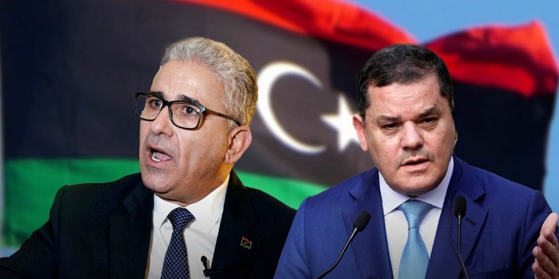 فتحي باشاغا، وعبد الحميد الدبيبة.صورة.العربية نت