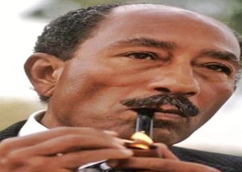 الرئيس المصري الأسبق، أنور السادات.صورة.تويتر