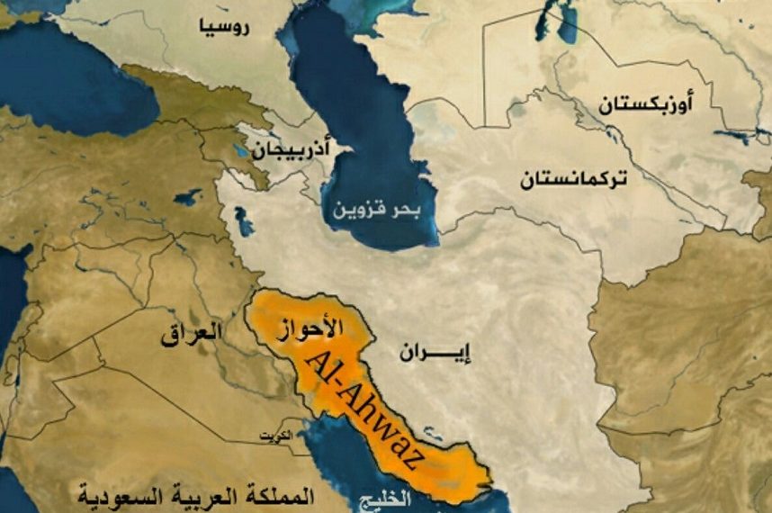 خريطة الأحواز.صورة.تويتر