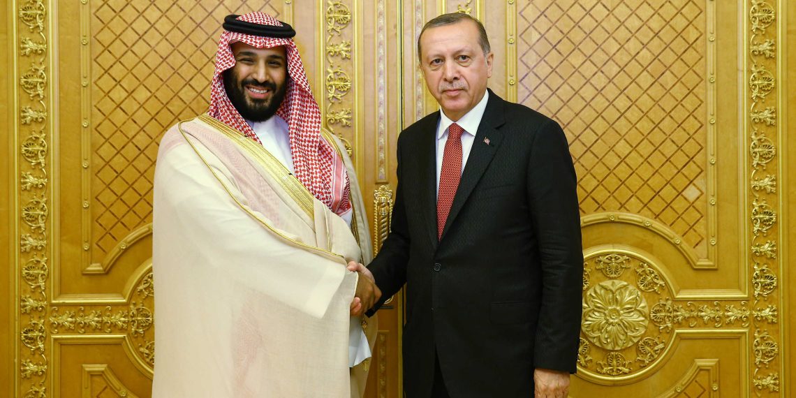 ولي العهد السعودي والرئيس التركي. صورة . الحرة