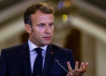 الرئيس الفرنسي إيمانويل ماكرون . صورة . رويترز