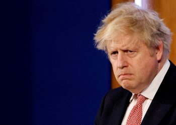 رئيس الوزراء البريطاني بوريس جونسون . صورة . رويترز