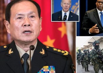 وي فنغي وجوزيف بايدن ولويد أوستن.صورة.dailymail.co.uk