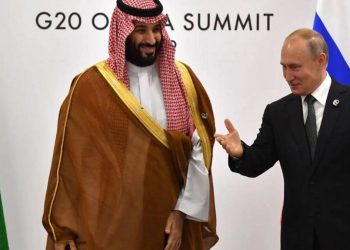 الرئيس الروسي، فلاديمير بوتين، وولي العهد السعودي محمد بن سلمان.صورة.GETTY