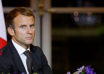 الرئيس الفرنسي إيمانويل ماكرون . صورة . رويترز